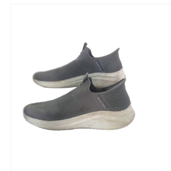 Skechers Mens Slip On Memory Foam Shoes Sz 10 Gray Hands Free Stretch Comfort main image 4